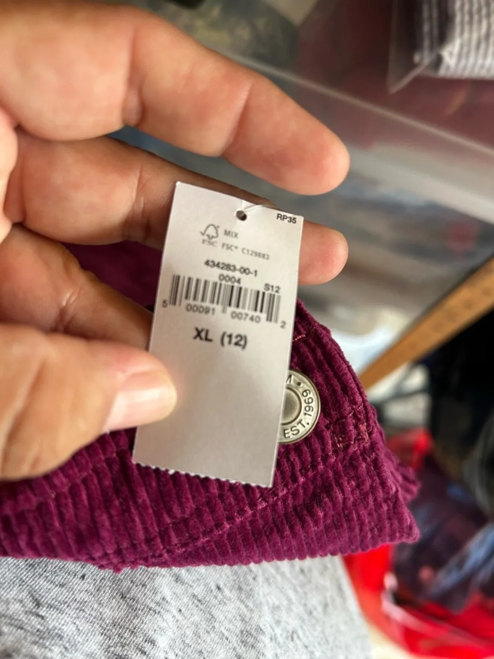 GAP Girls Corduroy Pinafore Dress in Deep Berry